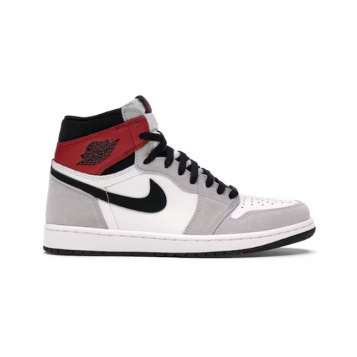 Jordan Air Jordan 1 Retro High OG Light Smoke Grey High Top Sneakers White and Gray