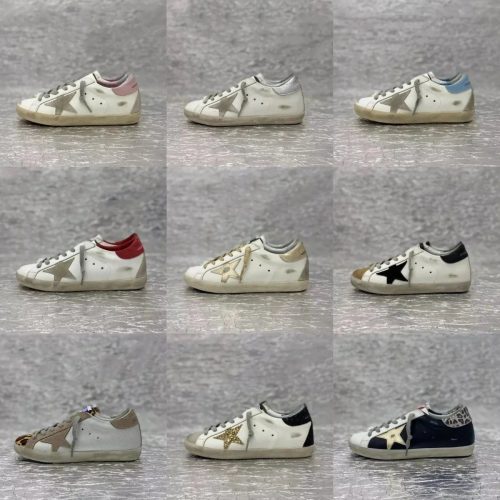 Golden Goose GGDB Super-Star Distressed Leather Sneakers Multicolor