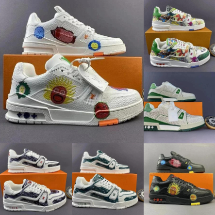Louis Vuitton LV Trainer Graphic Leather Sneakers Multicolor