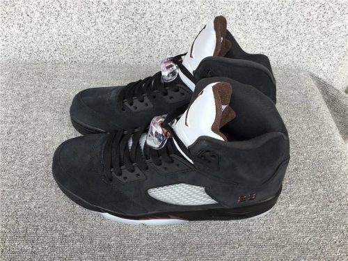 Jordan Air Jordan 5 Retro Burgundy High Top Sneakers Black