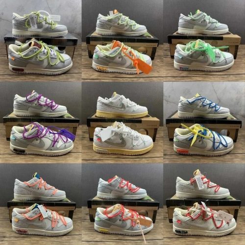 Nike Off-White Dunk Low The 50 Chunky Sneakers Multicolor