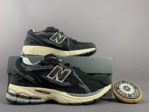 New Balance 1906D Chunky Suede Sneakers Black and Beige