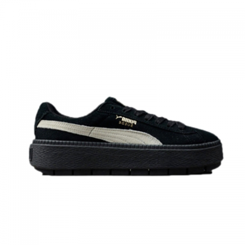 Puma Suede Platform Chunky Sneakers Black and White
