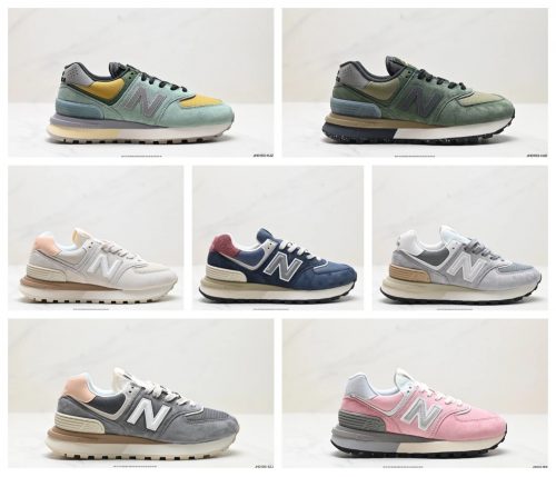New Balance 574+ Platform Chunky Sneakers Multicolor