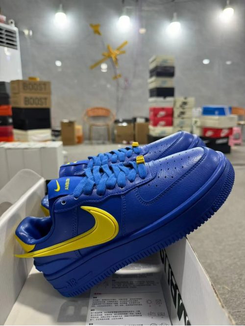 Nike Air Force 1 Low AMBUSH chunky sneakers Blue and Yellow