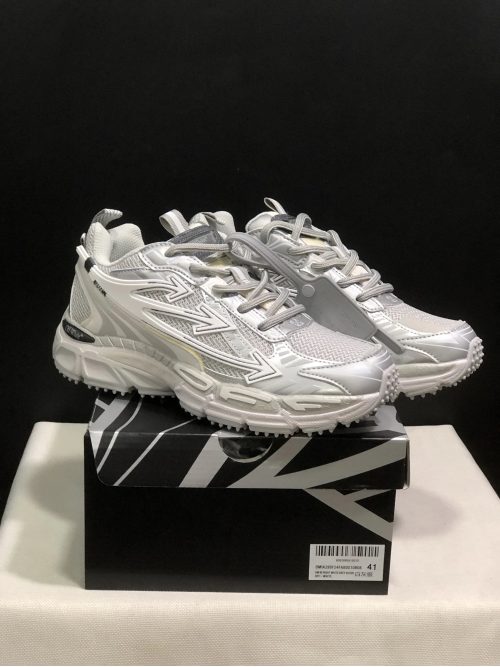 Off-White Be Right Chunky Sneakers White and Silver