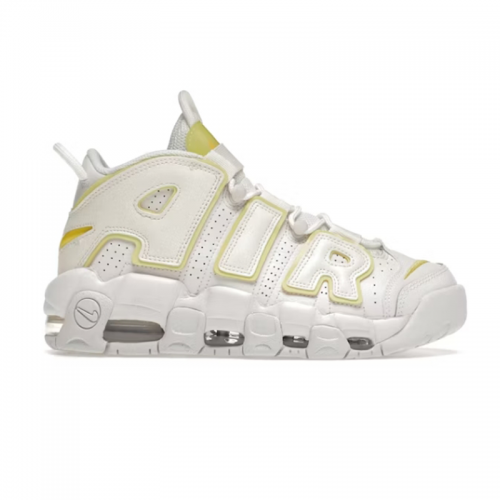 Nike Air More Uptempo Chunky Sneakers White and Yellow
