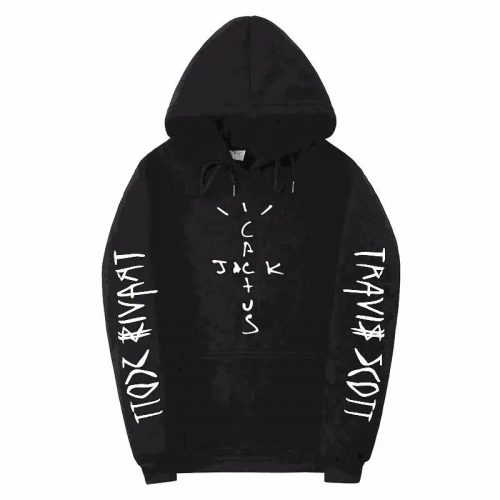 Travis Scott Cactus Jack Graphic Streetwear Hoodie Black