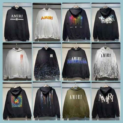 Amiri Graphic Print Streetwear Hoodie Multicolor