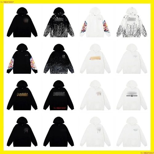Amiri Graphic Print Oversized Hoodie Black and White