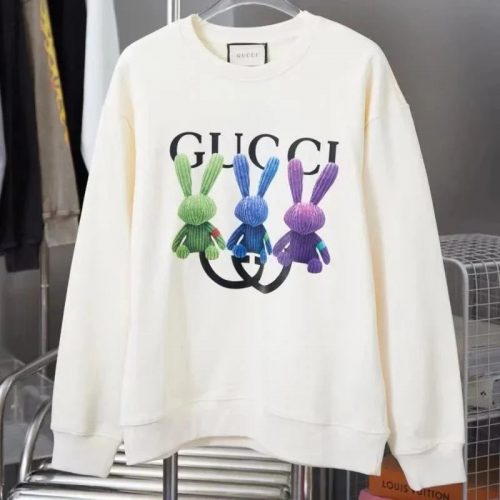 Gucci Bunny Print Graphic Sweatshirt White