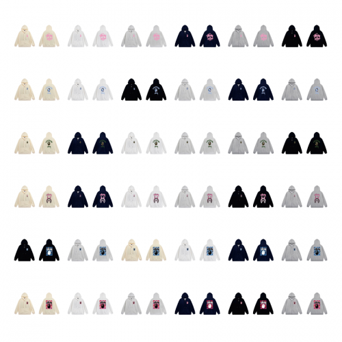 A Bathing Ape BAPE Stussy Collaboration Graphic Zip-Up Hoodie Multicolor