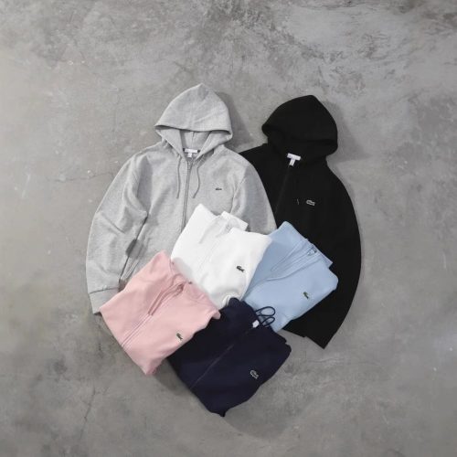 Lacoste Zip-Up Hoodie Classic Cotton Sweatshirt Multicolor