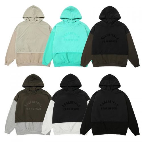 Fear of God FOG Essentials Colorblock Oversized Hoodie Multicolor