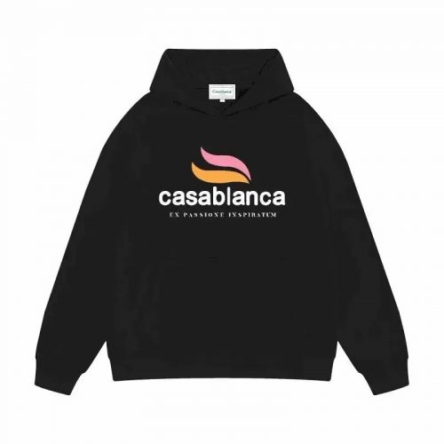 Casablanca Ex Passione Inspiratum Graphic Streetwear Hoodie Black