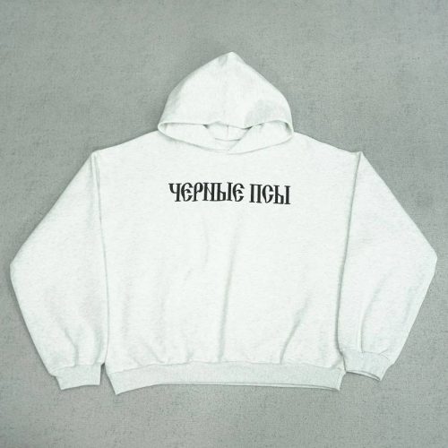 Yeezy Black Dogs Oversized Hoodie Gray