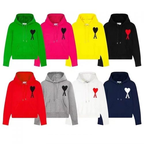 Ami Paris AMI Ami de Coeur Graphic Streetwear Hoodie Multicolor
