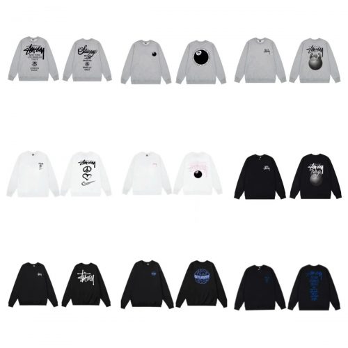 Stussy Graphic Print Streetwear Crewneck Sweatshirt Multicolor
