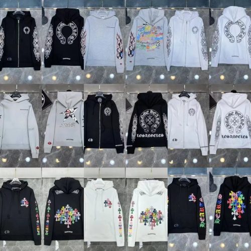 Chrome Hearts Graphic Print Streetwear Hoodie Multicolor