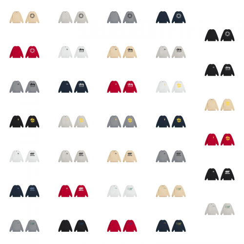 Stussy Graphic Crewneck Streetwear Sweatshirt Multicolor