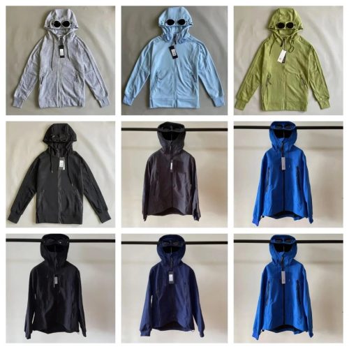 C.P. Company Goggle Hood Iconic Zip-Up Hoodie and Jacket Multicolor