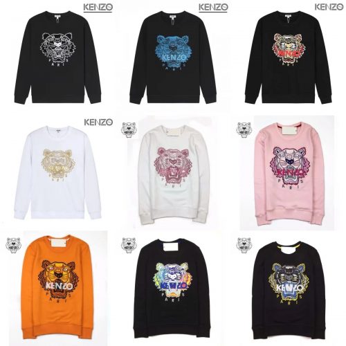 Kenzo Tiger Crest Graphic Cotton Sweatshirt Multicolor
