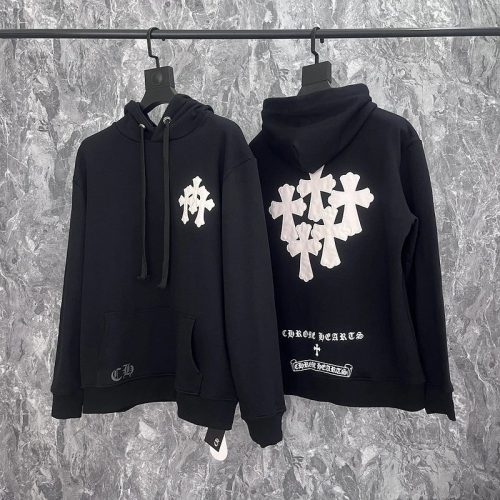 Chrome Hearts Cross Print Streetwear Hoodie Black