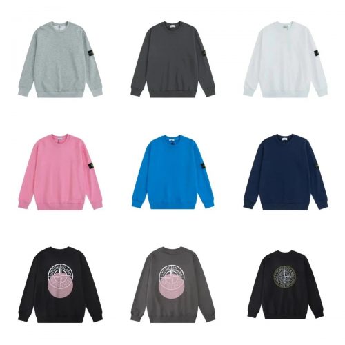 Stone Island Crewneck Sweatshirt Cotton Pullover Multicolor