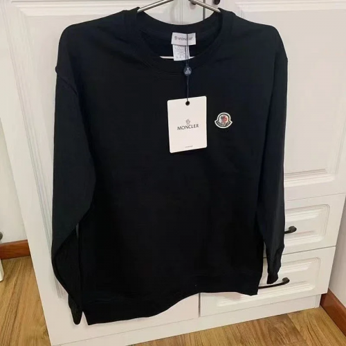 Moncler Crewneck Cotton Sweatshirt Black