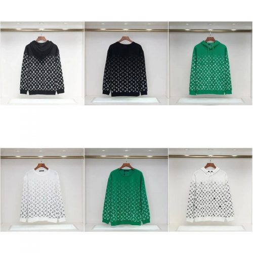 Louis Vuitton LV Monogram Gradient Knit Sweater and Hoodie Multicolor