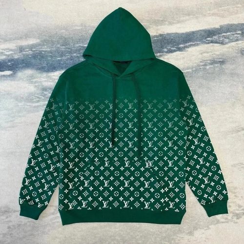 Louis Vuitton LV Monogram Gradient Cotton Hoodie Green