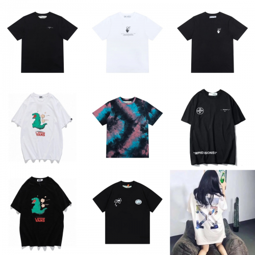 Off-White Graphic Print Streetwear T-Shirt Multicolor