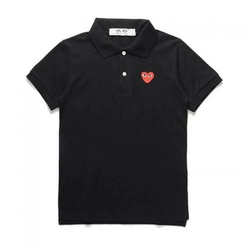 Comme des Garçons CDG PLAY Heart Polo Classic Shirt Black