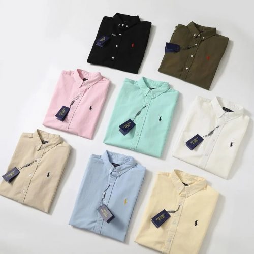 Ralph Lauren Polo Oxford Button-Down Shirt Classic Casual Cotton Shirts Multicolor