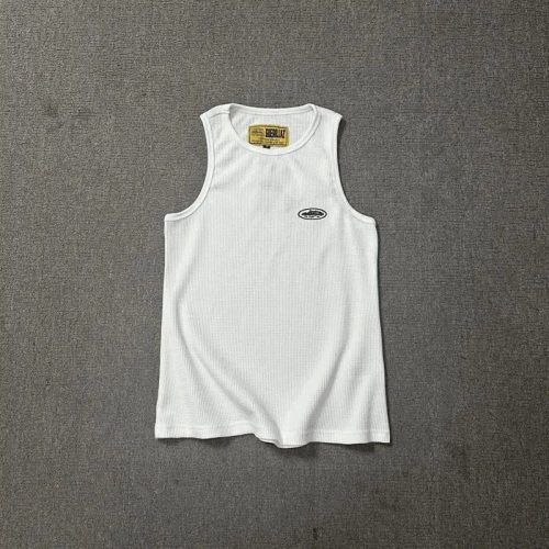 Guerillaz Waffle Knit Casual Tank Top White