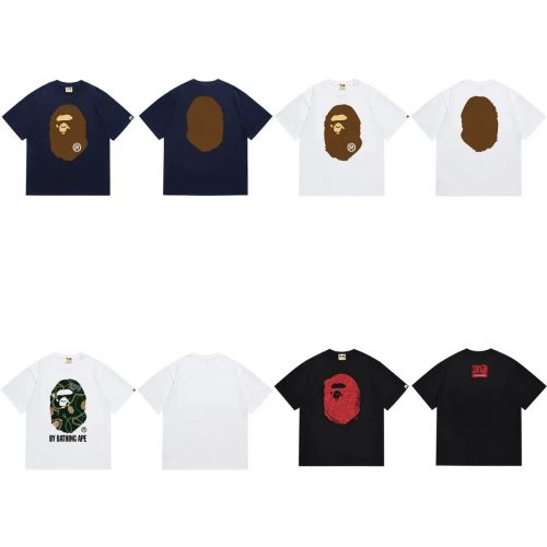 A Bathing Ape BAPE Ape Head Graphic Streetwear T-Shirt Multicolor