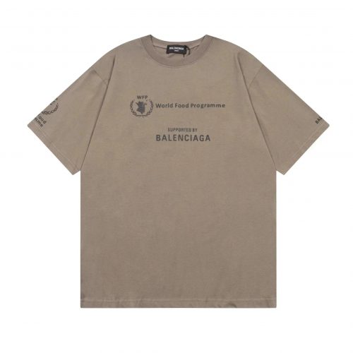 Balenciaga WFP World Food Programme Oversized Cotton T-Shirt Beige