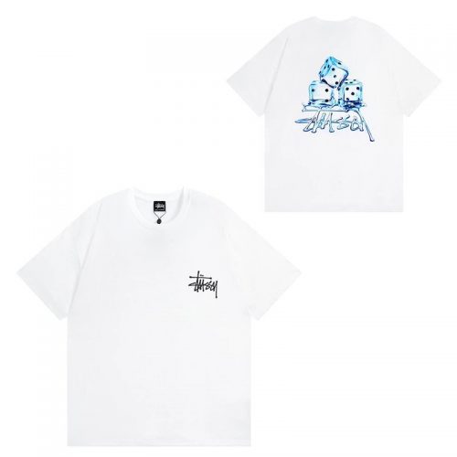 Stussy Ice Dice Graphic Tee Cotton T-Shirt White