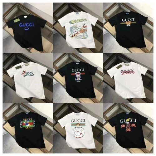 Gucci Graphic Print Cotton T-Shirt Multicolor