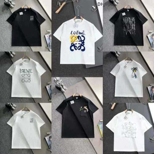 Loewe Graphic Print Cotton T-Shirt Multicolor