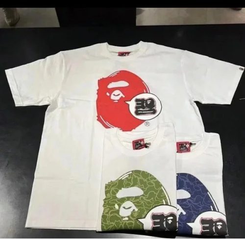 A Bathing Ape BAPE 30th Anniversary Ape Head Graphic Tee White