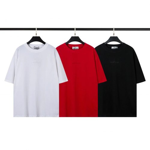 Stone Island Embroidered Cotton Casual T-Shirt Multicolor