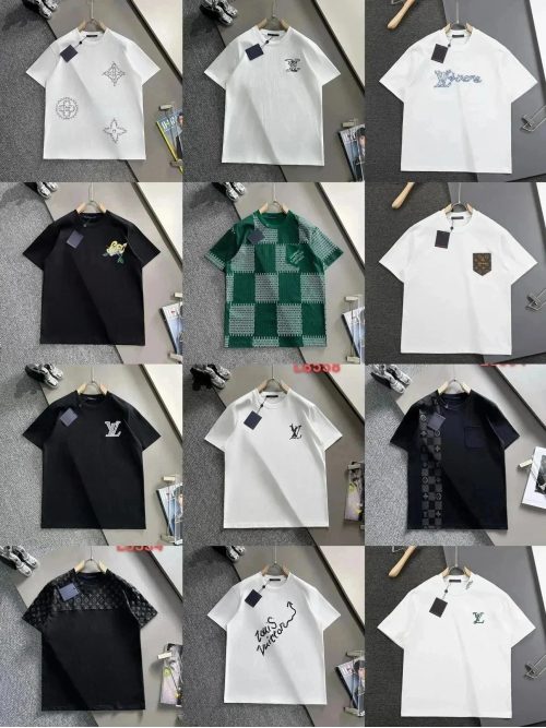 Louis Vuitton LV Monogram Graphic Cotton T-Shirt Collection Summer