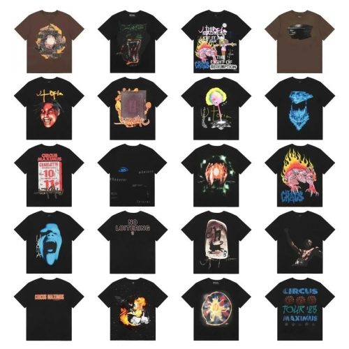Travis Scott Circus Maximus Tour 2023 Graphic Tee Streetwear T-Shirt Black