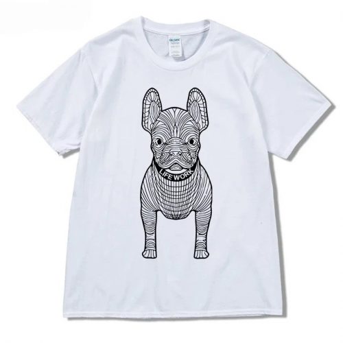Life Work French Bulldog Graphic T-Shirt White