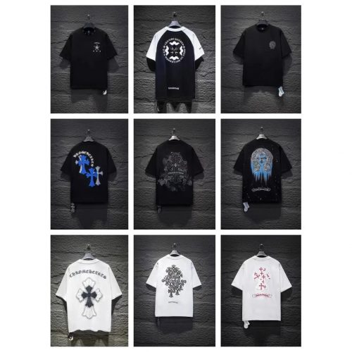 Chrome Hearts Graphic Print Streetwear T-Shirt Multicolor