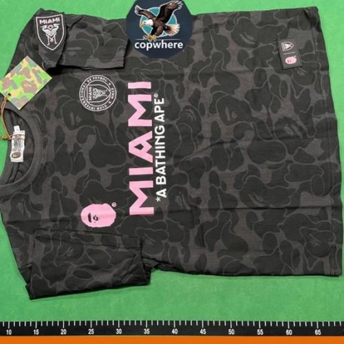 A Bathing Ape BAPE Miami Inter Miami CF Graphic Streetwear T-Shirt Black