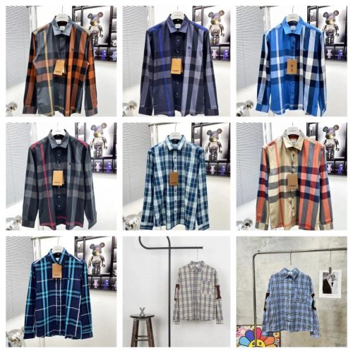 Burberry Check Print Classic Button-Down Shirt Multicolor