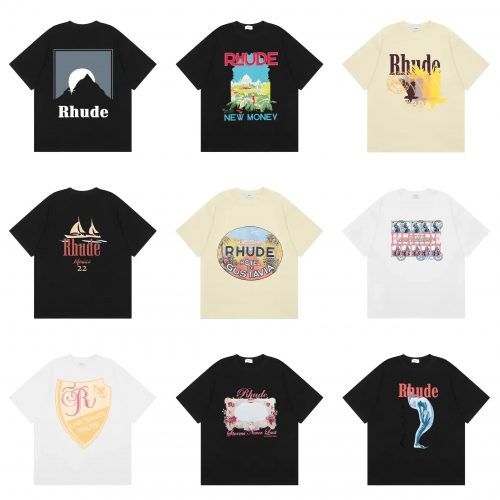 Rhude Graphic Print Oversized Tee Multicolor