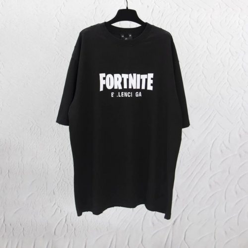 Balenciaga Fortnite Oversized Graphic Tee Black